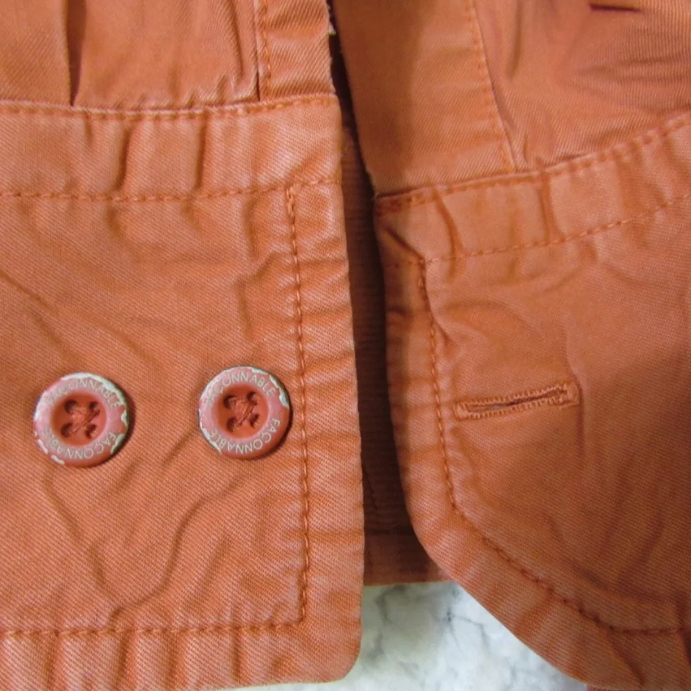 Faconnable Aviation Cadet Cotton Orange‎ Button Up Shirt